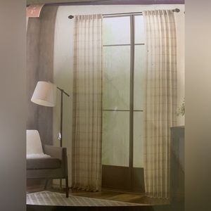 COPY - Allen + Roth 95in Rod Pocket Back Tab Panel Curtains